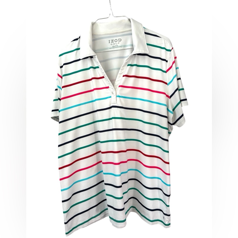 IZOD GOLF Striped Polo Shirt-Women’s XL